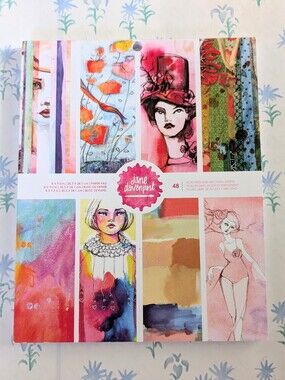 Jane Davenport Mixed Media Paper Pad NEW 48 Sheets 8 x 9.5 Scrapbooking Journal